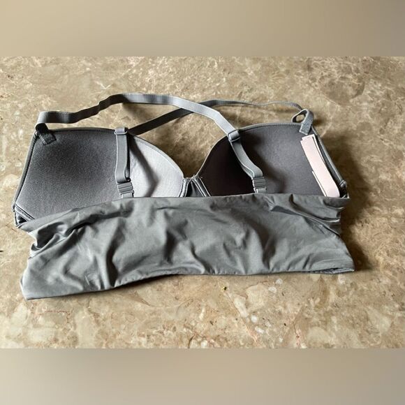 𝅺victoria's Secret Padded Demi Pull On Bra grey size small - Picture 2 of 7